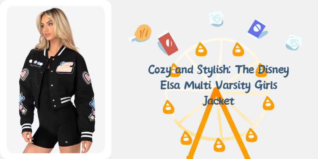 Cozy and Stylish The Disney Elsa Multi Varsity Girls Jacket