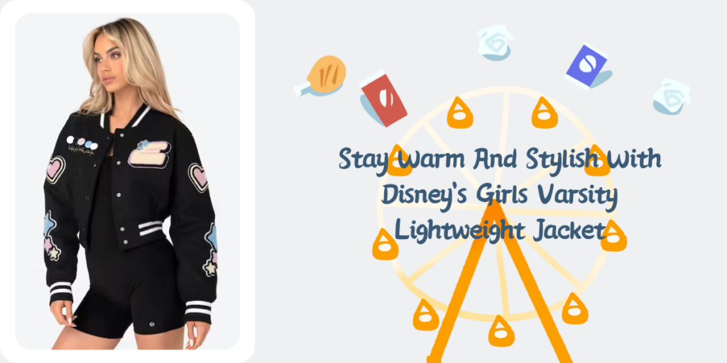 Stay Warm And Stylish With Disney's Girls Varsity Lightweight Jacket